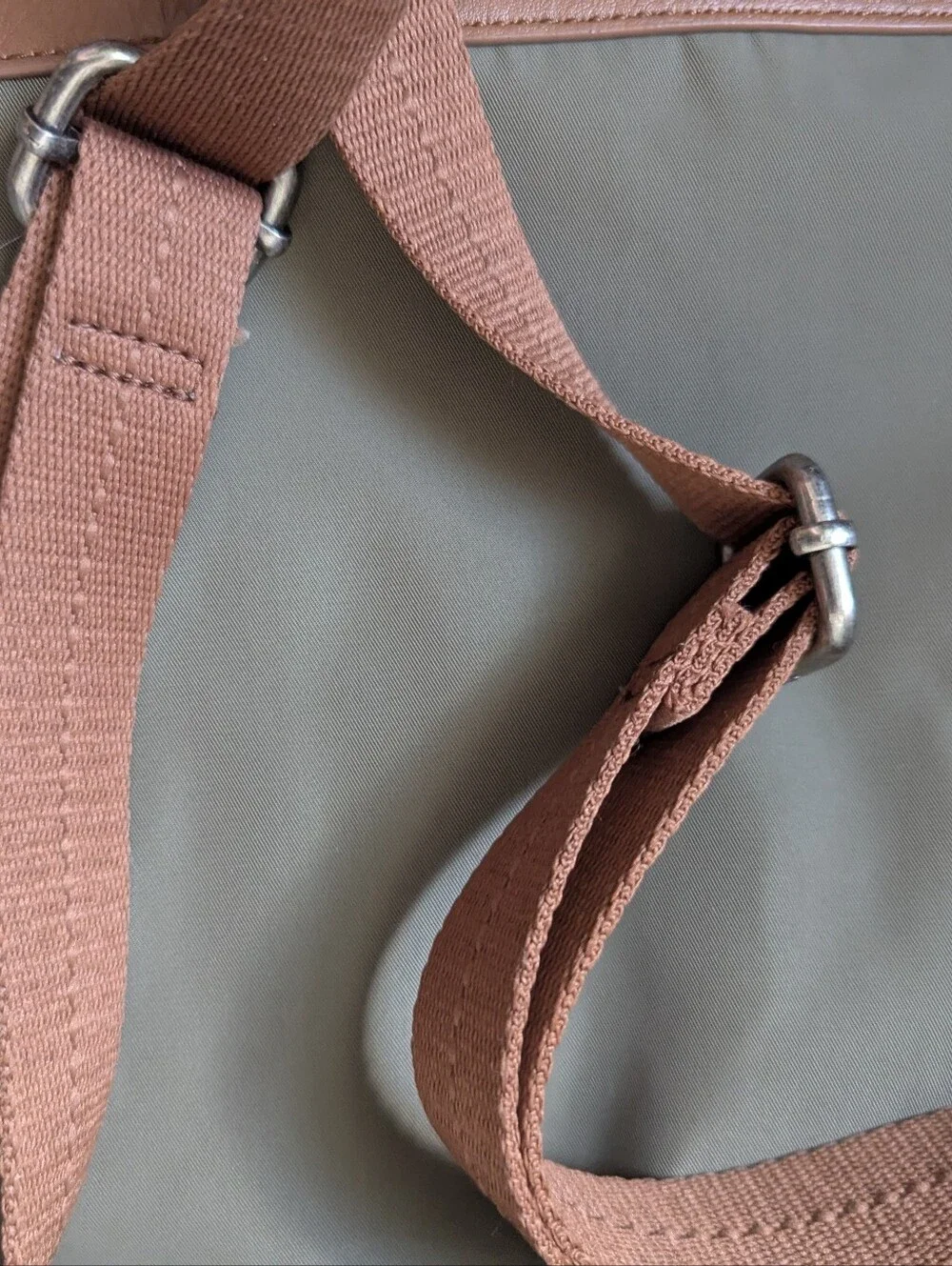 The Sak Green Womens Esperato Nylon Backpack Purse
